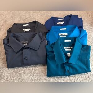 Lot of 5 Van Heusen Men's Assorted Color Dress Shirts